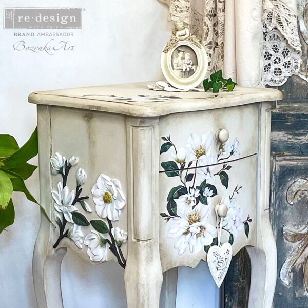 Re-Design Decor Transfers - White Magnolia 6" x 12" - Image 3