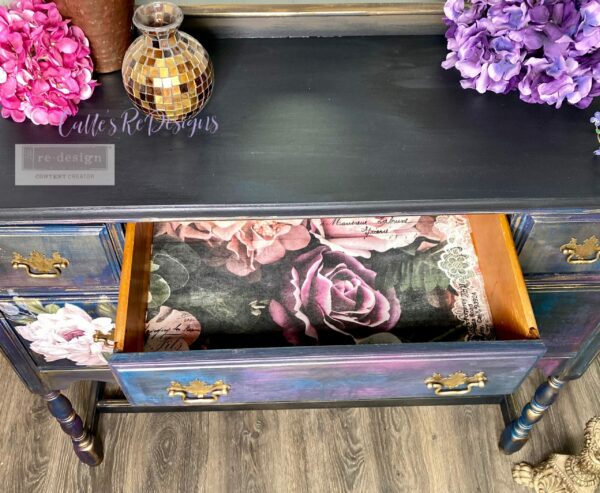 Re-Design - Decor Tissue Paper - Dark Lace Floral - Image 2