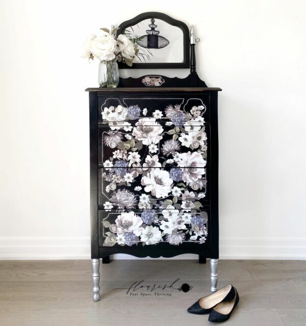 Re-Design Decor Transfers - Dark Floral 24" x 35" - Image 7