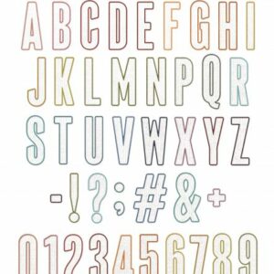 Sizzix - Tim Holtz - Skurðarmót - Stafróf - Alphanumeric Bulletin