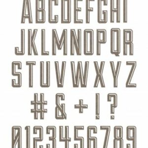 Sizzix - Tim Holtz - Skurðarmót - Stafróf - Alphanumeric Emphorium