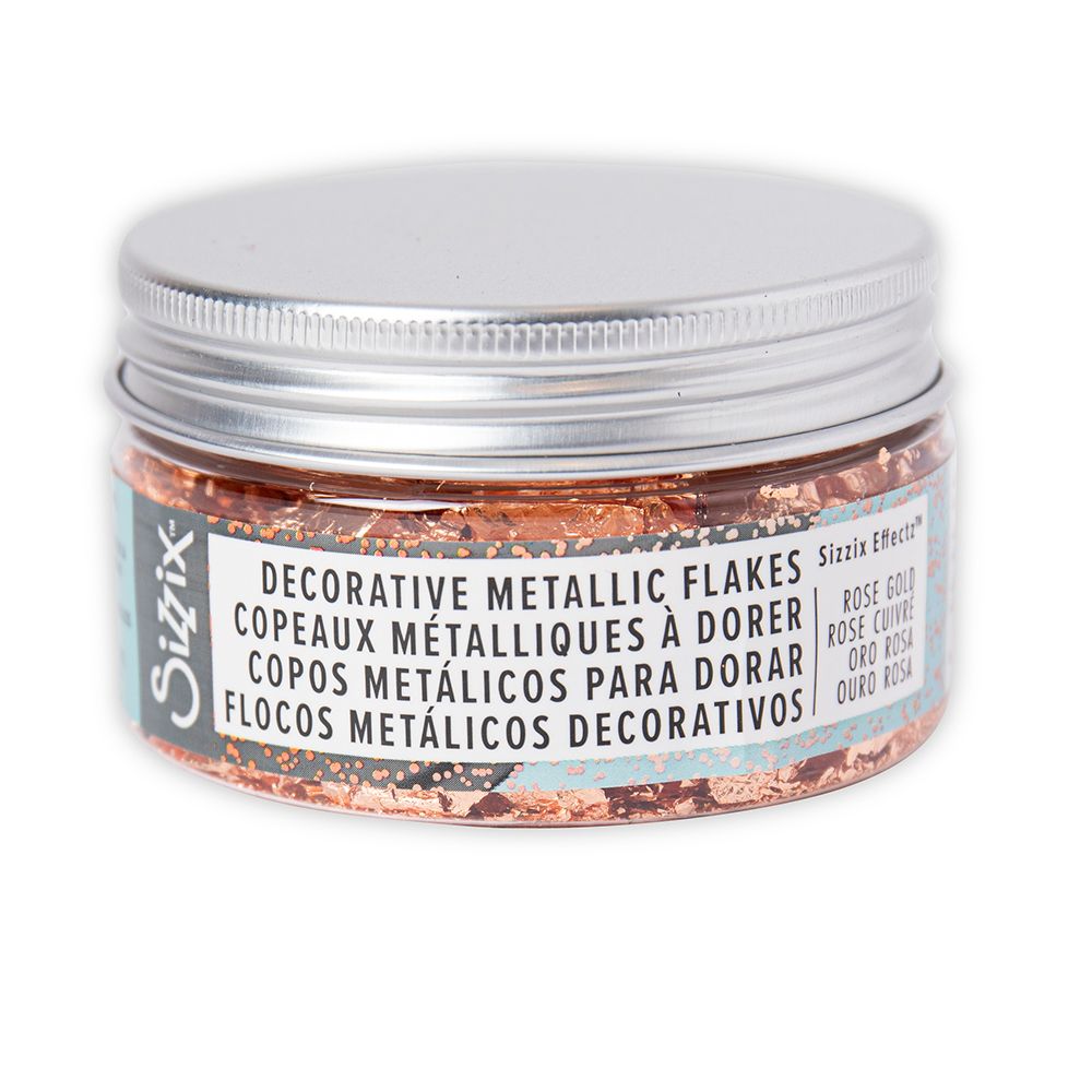 Sizzix Effectz - Decorative Metallic Flakes, Rose Gold