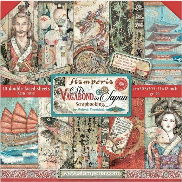 Stamperia - Sir Vagabond in Japan - 12x12