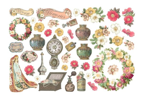 Stamperia - Ephemera - pappírsúrklippur - Rose Parfume - Image 2