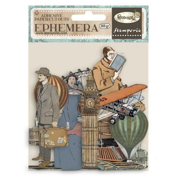 Stamperia - Ephemera - pappírsúrklippur - Around The World