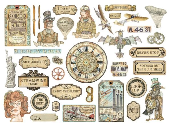 Stamperia - Clear Plastic Die Cuts - Sir Vagabond Aviator - Image 2