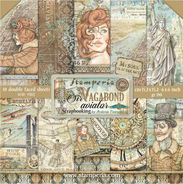 Stamperia - Sir Vagabond Aviator - 12x12