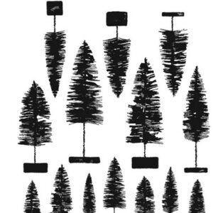 Tim Holtz - Stimplasett - Bottlebrush Trees