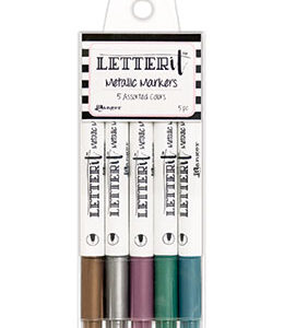 Ranger Letter It Metallic Markers - 5 pennar