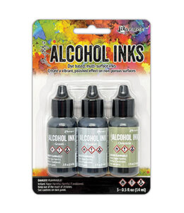 Ranger Alcohol ink - Litir: Gravel, Flannel, Chronicle