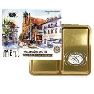 Roman Szmal : Aquarius : Watercolour Paint : Full Pan : Mini Palette Set of 8 : Gold