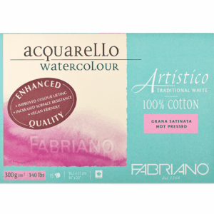 Fabriano : Artistico : 300gr Watercolor Paper Blocks : Size 23x30,5cm