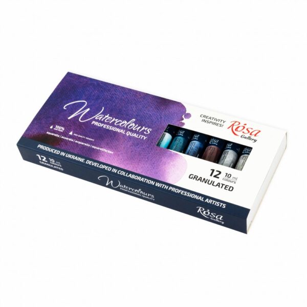 12x10ml Artists' Watercolours in tubes GRANULATED ROSA Gallery