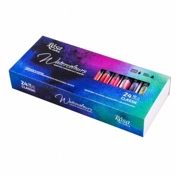 24x10ml Artists' Watercolours in tubes Classic ROSA Gallery