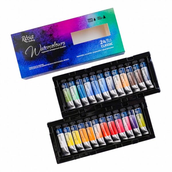 24x10ml Artists' Watercolours in tubes Classic ROSA Gallery - Image 2