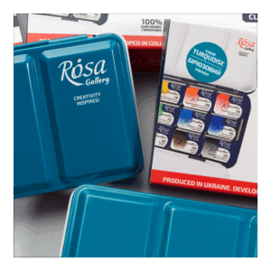 12 Watercolors sets CLASSIC ROSA Gallery (Turquoise) metal case