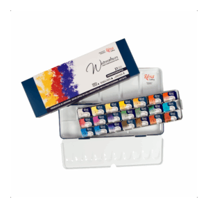 21 Watercolours sets MONOPIGMENTED ROSA Gallery pans in metal case