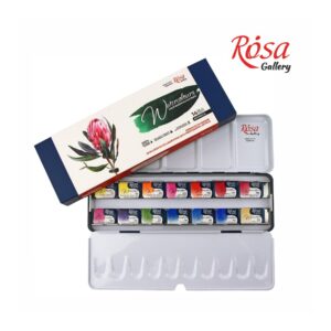 14 Watercolours sets BOTANICAL ROSA Gallery pans in metal case