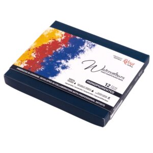 12 Watercolours set MONOPIGMENTED ROSA Gallery full pan card board box