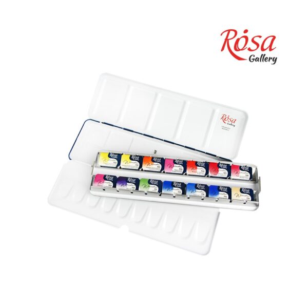 14 Watercolours sets BOTANICAL ROSA Gallery pans in metal case - Image 2