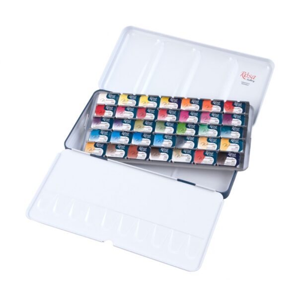 35 Watercolours sets BOTANICAL ROSA Gallery pans in metal case - Image 3
