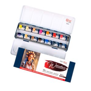 14 Watercolor set PORTRAIT ROSA Gallery metal case