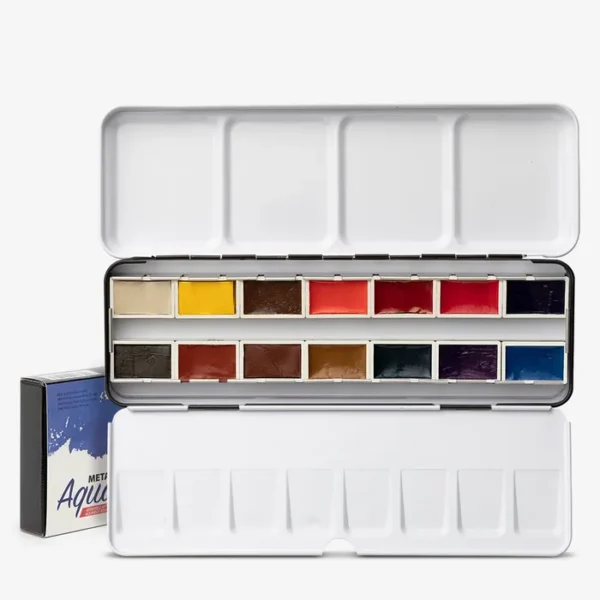 Roman Szmal : Aquarius : Watercolour Paint : Full Pan : Mixing Palette : Set of 14 - Image 2