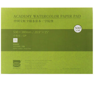 BAOHONG Watercolor Block, 100% Cotton, 140LB/300GSM Cold Press 53cmx38cm