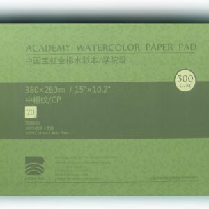 BAOHONG Watercolor Block, 100% Cotton, 140LB/300GSM Cold Press 38cmx26cm