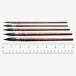 Roman Szmal : Black Squirrel Quill Brush : Short Handle : Series 111 : Size Large