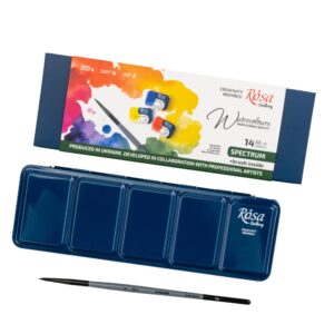 14 SPECTRUM watercolor sets + brush in metal cases ROSA Gallery