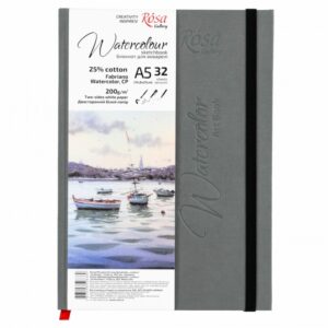 A5 ROSA Gallery Watercolor Notebooks 200g/m2 Grey