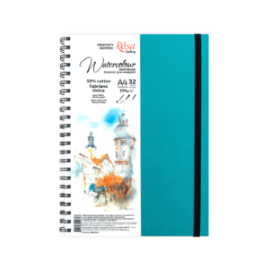A4 Watercolour wirebound sketchbooks, Unica by Fabriano, 250g/m2