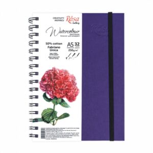 A5 Watercolour wirebound sketchbooks, Unica by Fabriano, 250g/m2 Violet